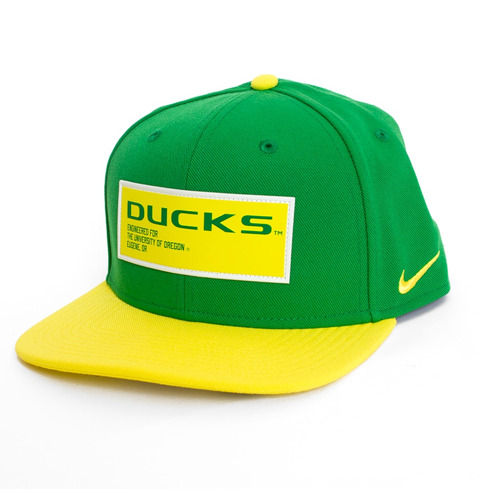Classic Oregon O, Nike, Green, Flatbill, Performance/Dri-FIT, Accessories, Unisex, Football, Pro, Snapback, Sideline, Patch, Adjustable, Hat, 915759